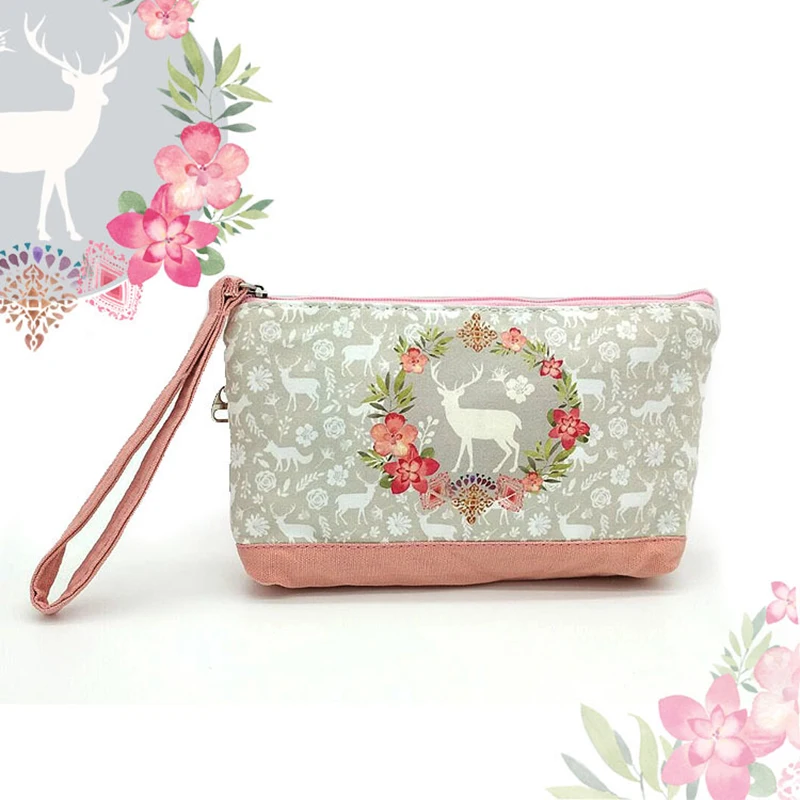 

Summer Korean Style Cartoon Animal Pattern Canvas Women Coin Purses Wallet Big Capacity Zipper for Ladies