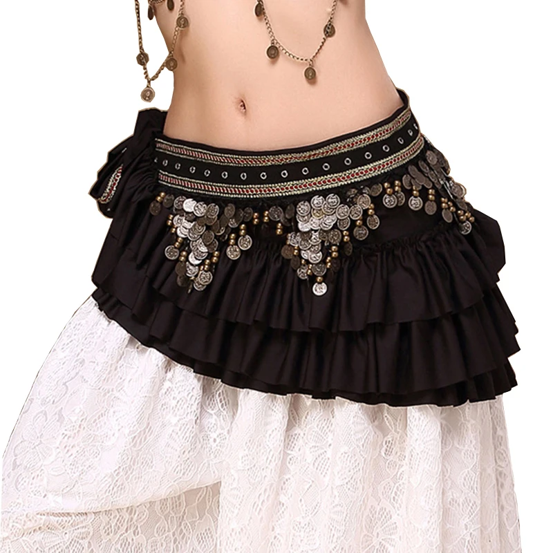 New Belly Dance Costume Leopard Waistline Hip Scarf wrap Belt Skirt 3 colours 