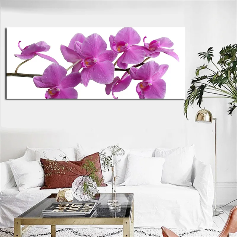 Digital Print Moder 3D Pink Orchid Flower Painting on Canvas Wall Picture Art Poster Sofa Home Cuadros Decor Dropship Unframed (3)