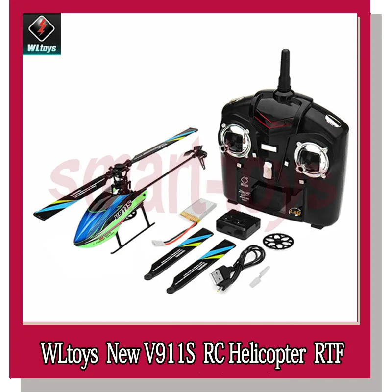 WLtoys V911S 2 4G 4CH 6 Aixs Gyro беспилотный RC вертолет RTF 2018 Новый горячий дистанционного