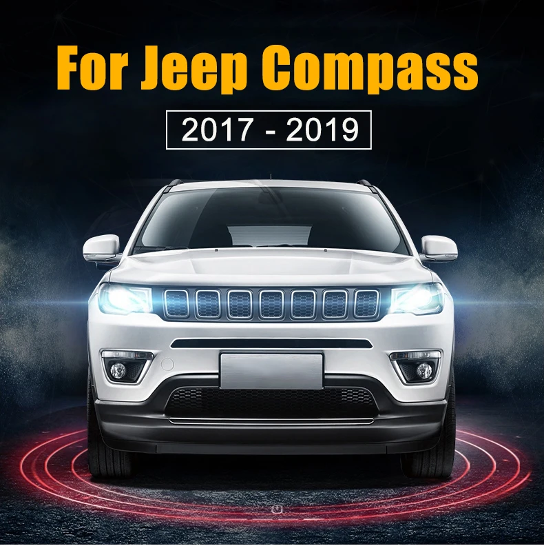Для Jeep Compass ABS Хром Интерьер автомобильные аксессуары Стайлинг кондиционер переключатель регулировки крышка отделка