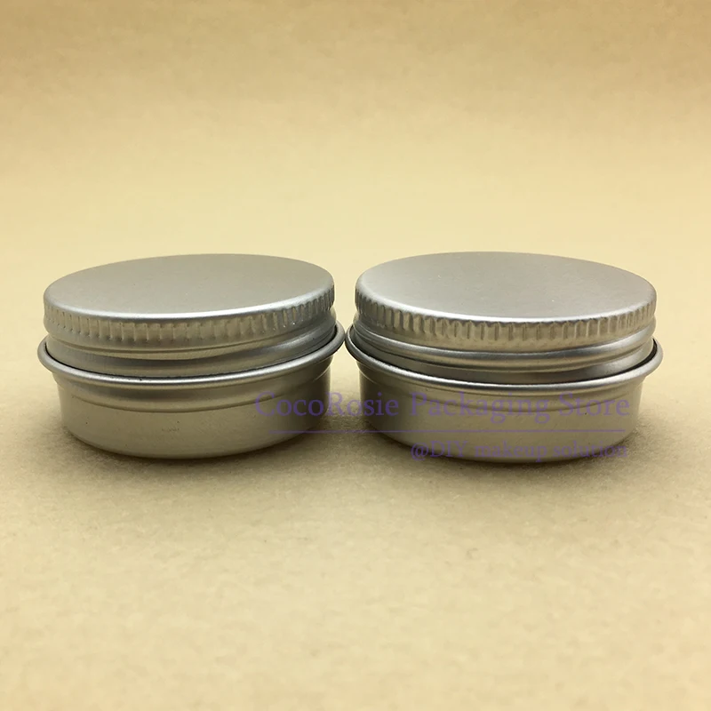50 PCS Empty 15g Aluminum jar,Aluminum tin Lip Balm container with