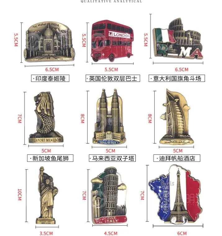 Turkish tourist city of kaymer 3D Fridge Magnets Travel Souvenirs Refrigerator Magnetic Stickers Home Decoration