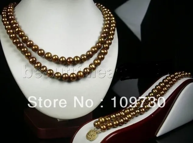 

Jewelry 00508 fine natural 8-9mm AA+ pearl necklace&bracelet sets (A0516) -Bride jewelry free shipping
