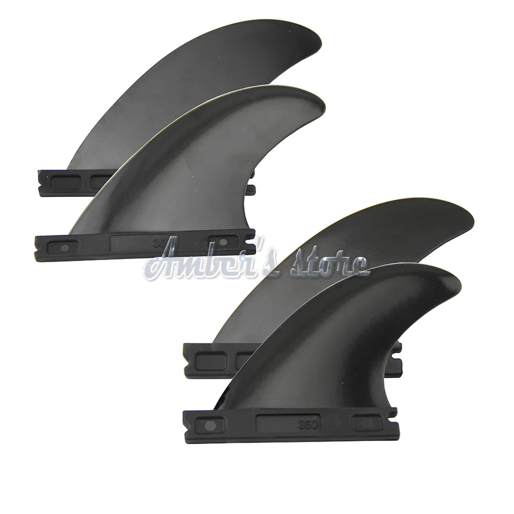 1 set 3/4"+ 1/2" Surfboard Fins Quad (4 Fins) For Futures Surfing Board SUP Fin Black future | Спорт и развлечения