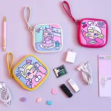 Bentoy Единорог НЛО мультфильм печатных портмоне девушки милые наушники посылка квадратный мини мешок для денег сумка для хранения детские милые сумочки