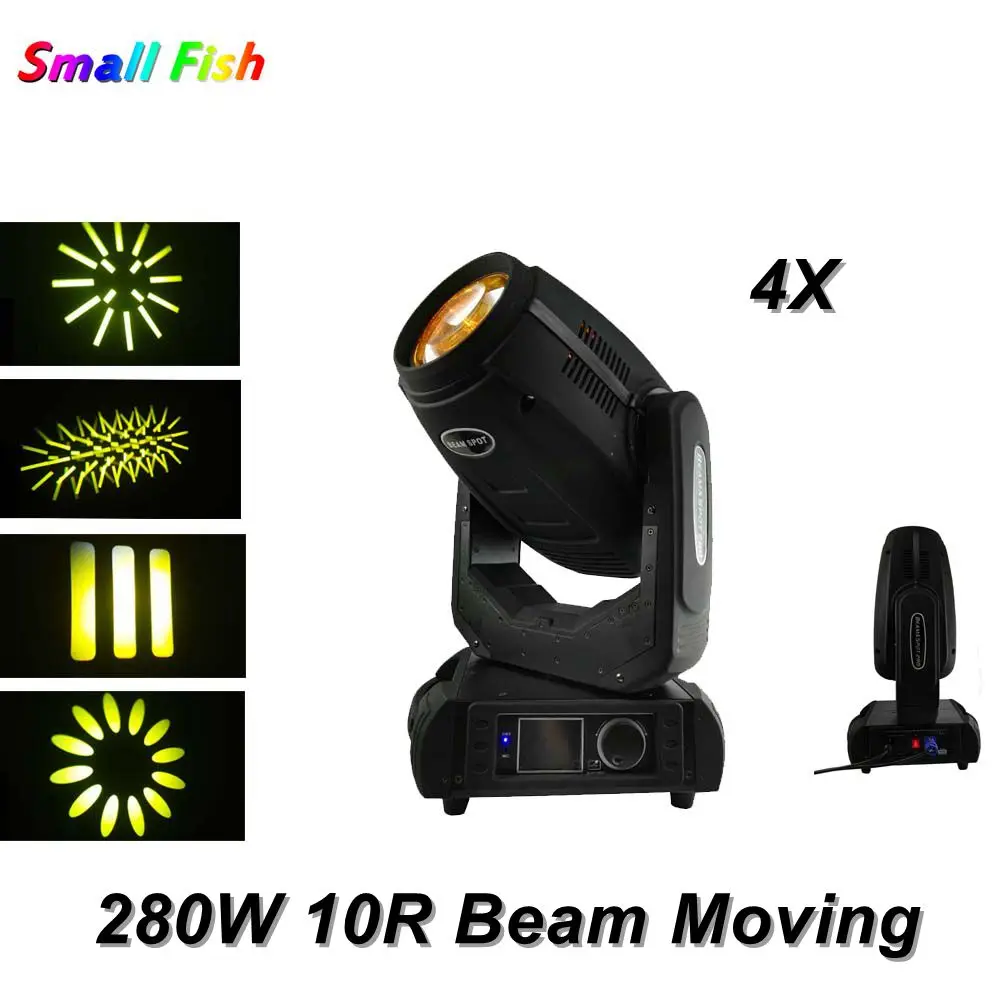 Flight Case 4IN1 280W 10r Beam Spot Wash 3in1 Moving Head Light 280 Stage DMX 512 Controller Lighting Party | Лампы и освещение