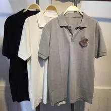 Г. Летняя хлопковая рубашка поло в Корейском стиле