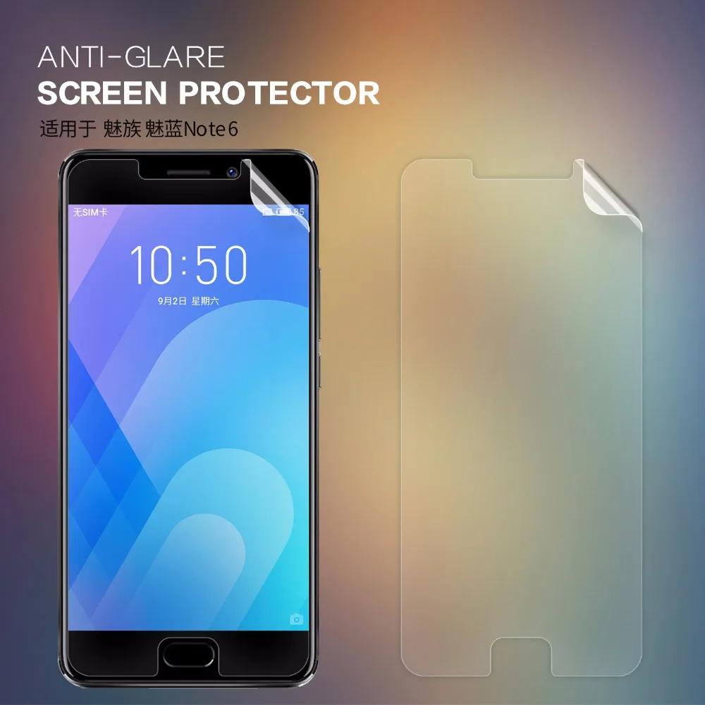

2 pcs/lot NILLKIN Anti-Glare Matte Meizu M6 Note(5.5 inch Meilan Note 6) screen protector protective film with retailed package