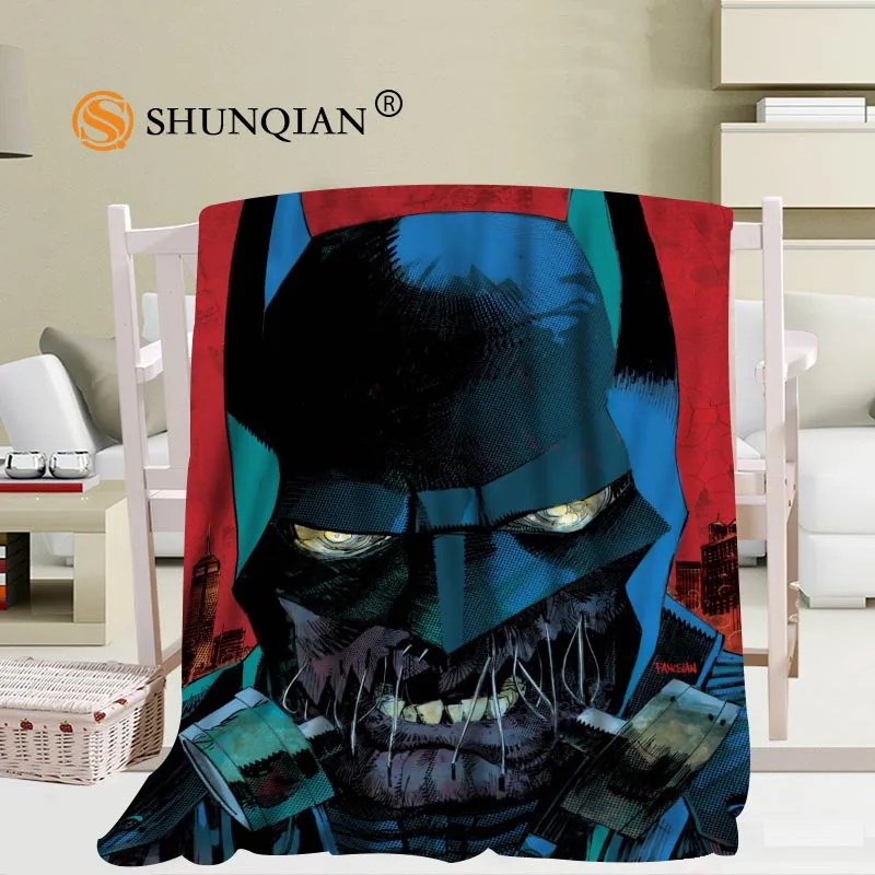 Batman Blanket Soft DIY Sofa Bed Throw Blanket Kid Adult Warm Custom