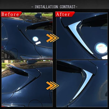 

For Toyota Corolla Hatchback 2019 Rear Window Side Corner Cover Trim 2pcs Chrome (NOT Fit For Corolla Touring Sports Model)