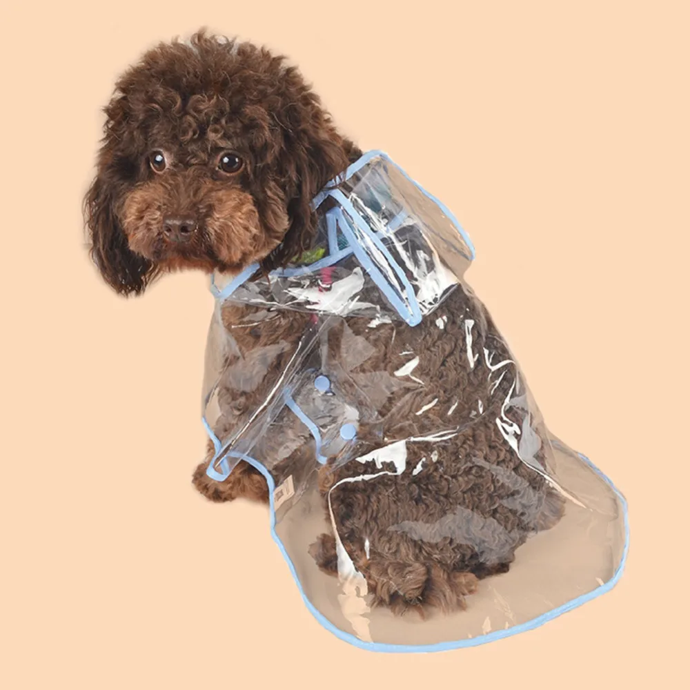 

EVC Transparent Pet Dog Rain Coat Clothes for Dogs Waterproof Cloak Puppy Dresss Jacket for Small Dogs Outdoor Raingear