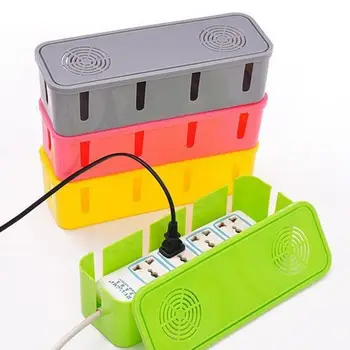 

Friendly Home Office Power Cord Socket Received Case Cable Manager Organizer Heat Release Hole Box Dustproof Safety Clean Tidy