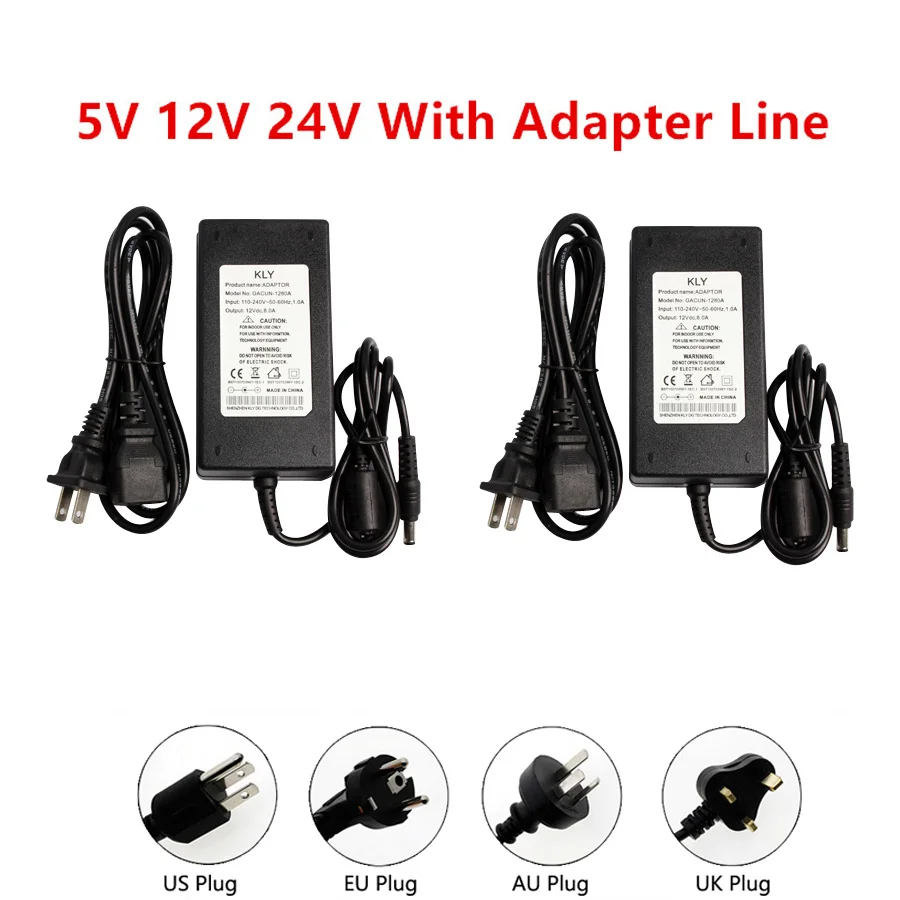cheap DC 5 12 24Volt Power Supply Adapter For RGB LED Strip Light Waterproof 24V 12V 5V Volt Power Supply Adapter RGB Led Strip Light