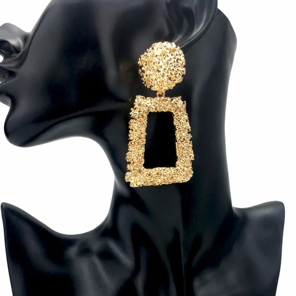 MANILAI, винтажные геометрические висячие серьги, модное ювелирное изделие, женские серьги-капли из грубого металла, большие массивные серьги из сплава в стиле панк