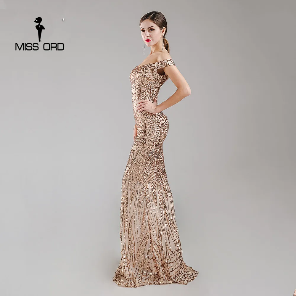 Missord сексуальный бюстгальтер вечернее платье с блестками Макси платье FT4912