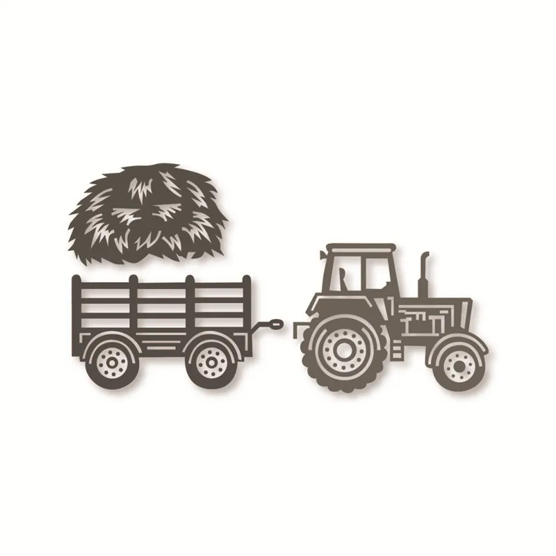 

Swovo Farmer Tractor straw Metal Cutting Dies Stencils DIY Scrapbooking Embossing Paper Cards Die Cuts Photo Album Make Craft