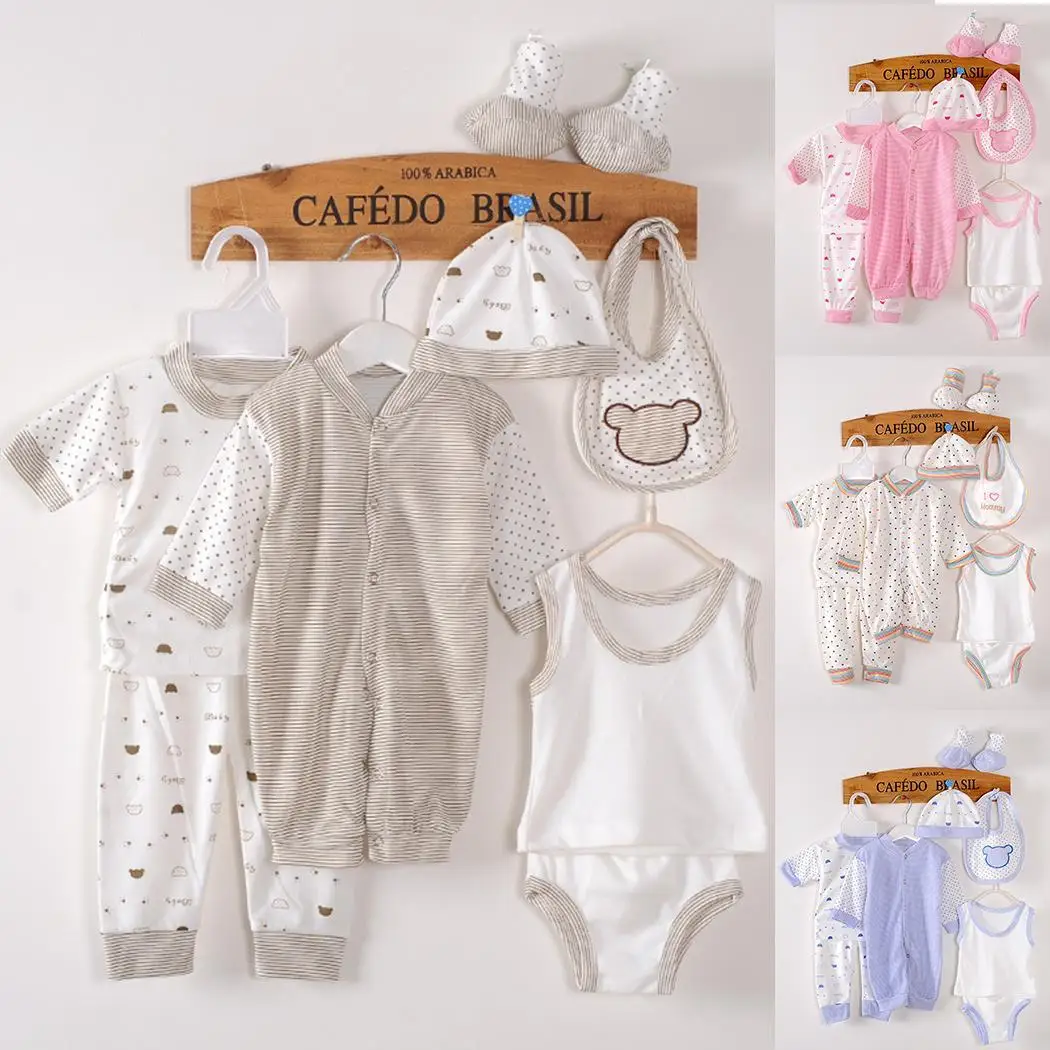 Повседневная одежда для новорожденных; комплект из шести предметов; подарок; Возраст 0-3 месяца; полная длина; сезон весна-осень