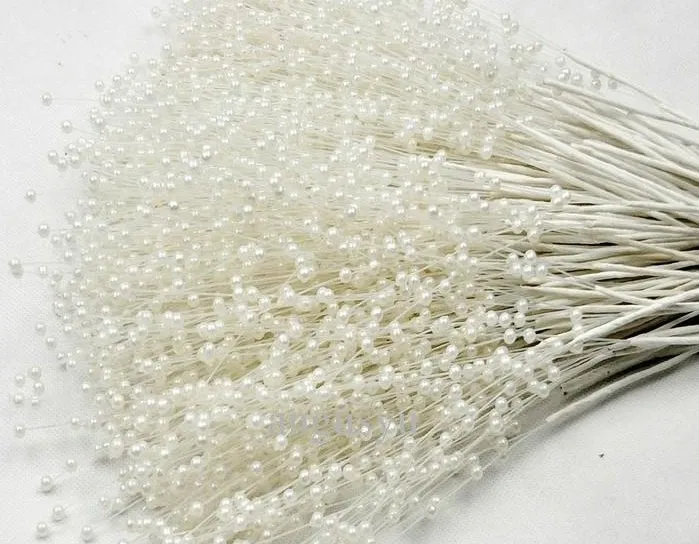 

1000pcs/lot WEDDING decoration accessories diy 4mm CRAFTS FLOWERS IVORY PEARL SPRAY STEMS wa036