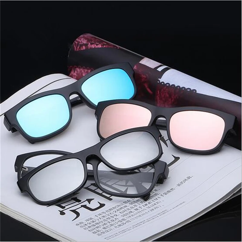 

Magnetic Clip on Polarized Sunglasses 2 In 1 Opical Glasses Frame Prescription Eyeglasses Spectacles Optional Color Women Men
