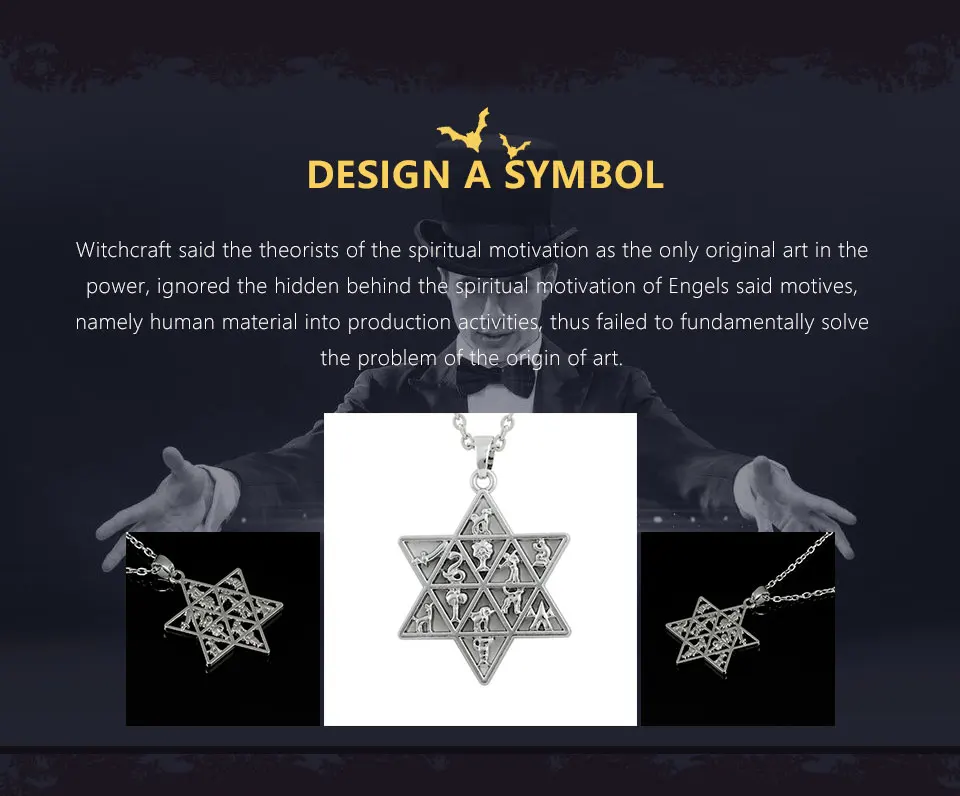 My shape Античная Посеребренная Астрология тетраграмматон Звезда Давида, кулон ожерелье Знак зодиака Модные женские ювелирные изделия