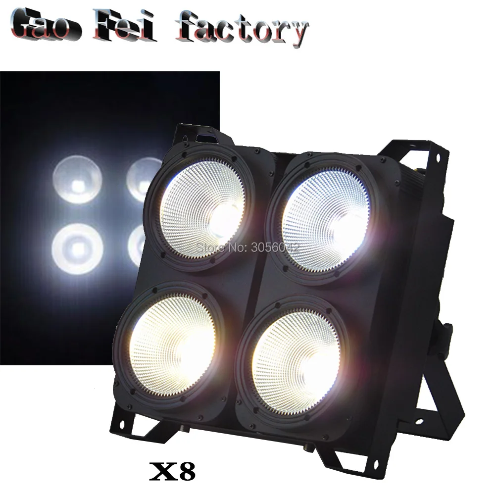 

8pcs/lot 4X100w COB 2in1 4 Eyes Led Audience Light for Stage TV Studio Church