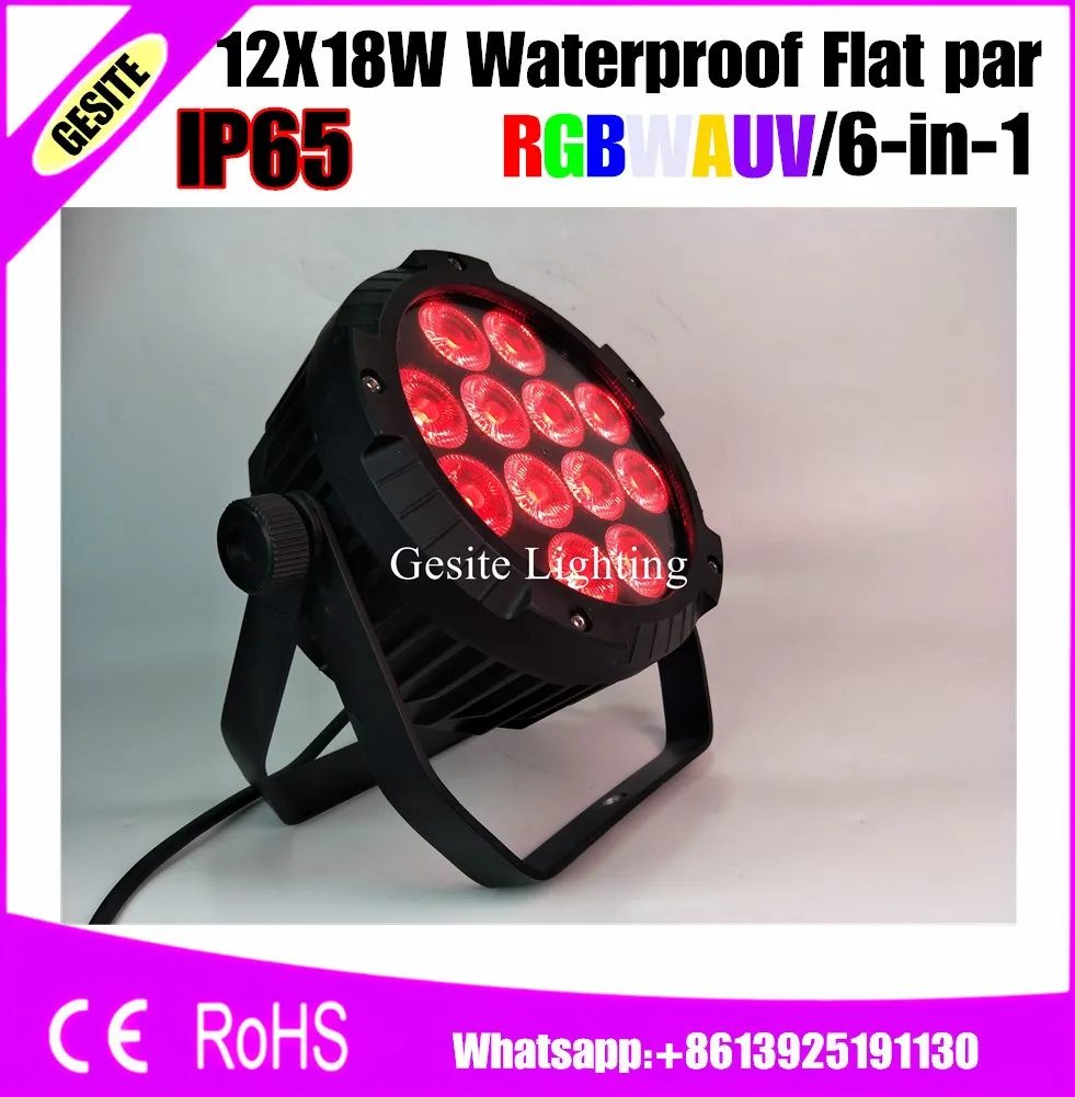 Уличная Светодиодная лампа 4 шт./лот 12x18 Вт RGBWAUV водонепроницаемая IP65|led par light|par