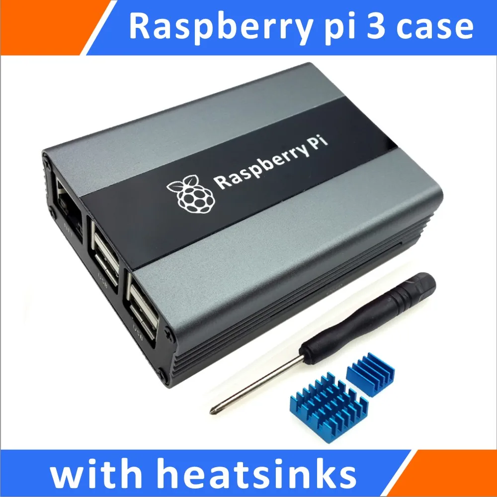 

Raspberry Pi 3 Aluminum Case With Heatsinks (Skygray)