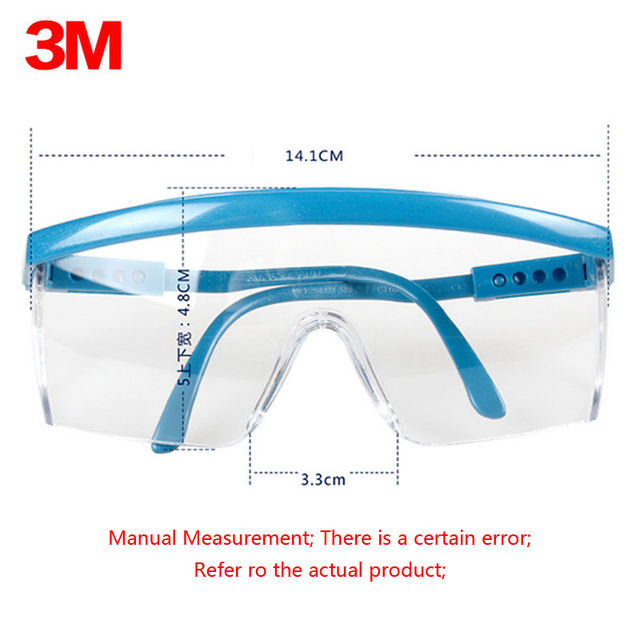 3M Safety Goggles, Anti-wind Goggles Anti Sand Anti-dust Transparent Goggles Protective Goggles