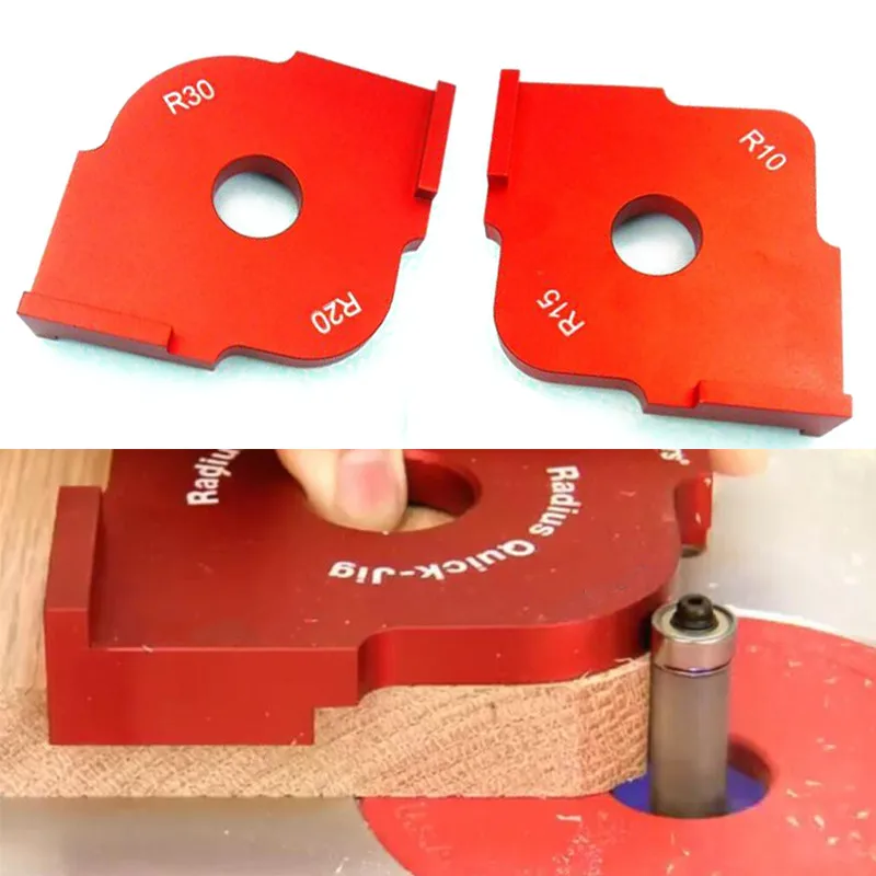 DWZ New Radius Quick-Jig Router Table Bit Corner Jig Templates For Woodworking Tool