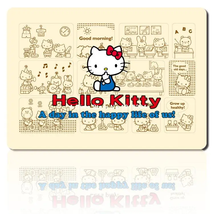 Hello Kitty коврик для мыши счастливый день коврик для мыши для ноутбука Аниме Коврик для мыши передач Notbook компьютерная игровой коврик для мыши