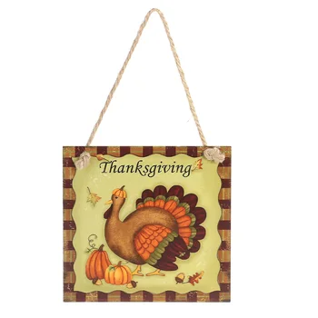 

Thanksgiving Wooden Hanging Plaque Sign Thanksgiving Door Hanger Wall Decorations hanging board