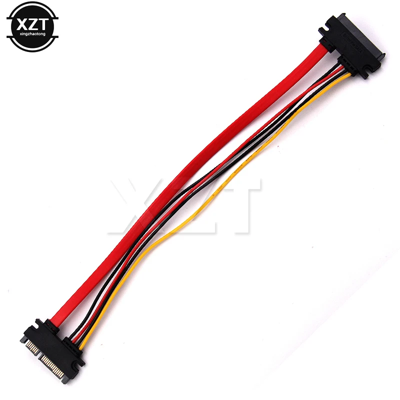 

30cm 22Pin SATA Cable Male to Female 7+15 Pin ATA SATA Data Power Combo Extension Cable Connector Conterver