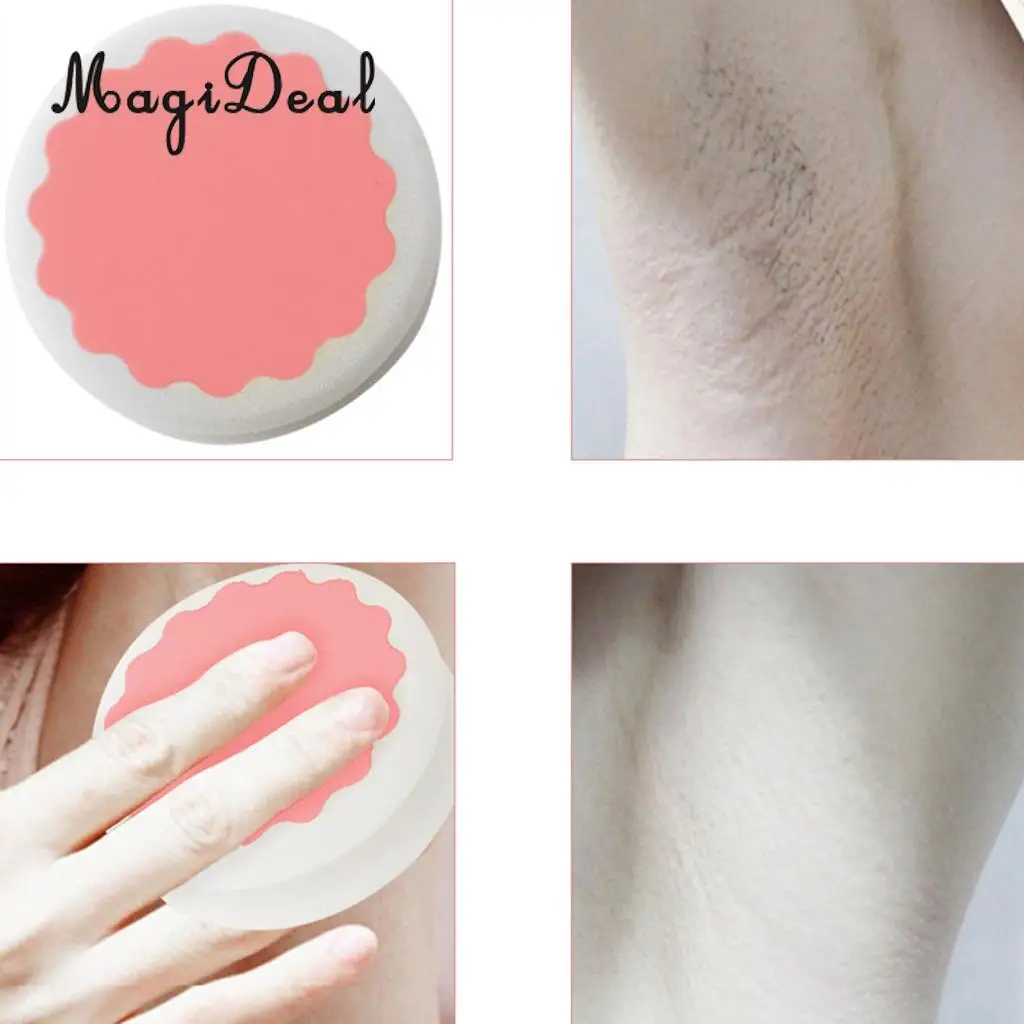 MagiDeal 2PCs Skin Care Leg Arm Bikini Unisex Practical Magic Painless Hair Removal Sponge Depilation Pads Remover