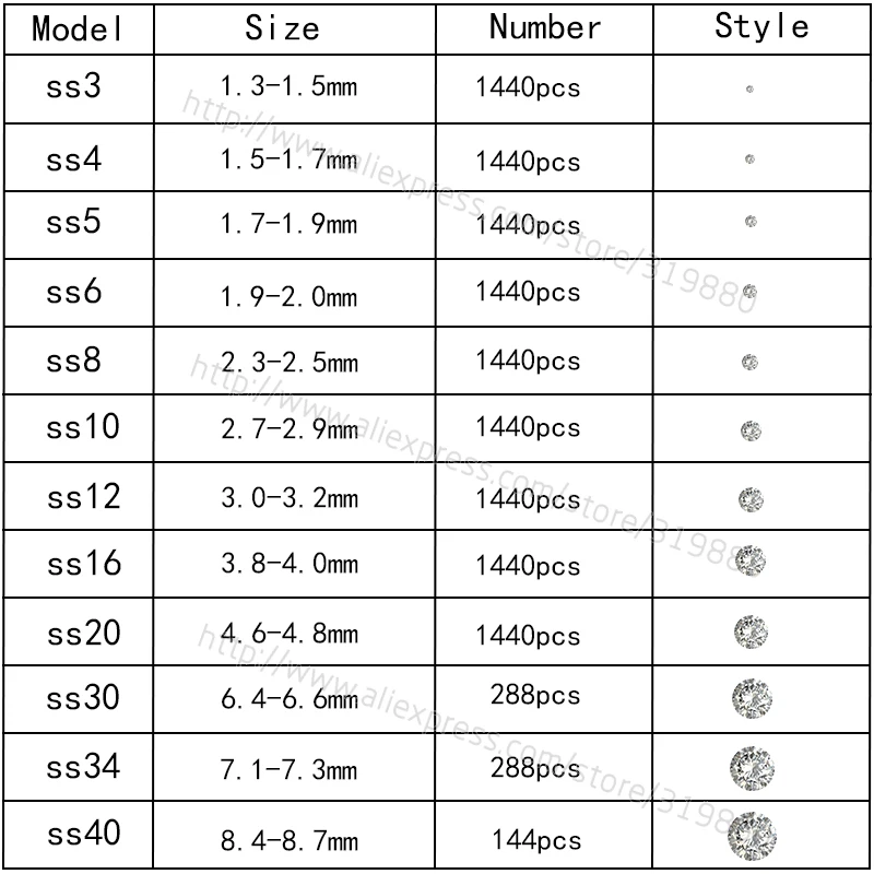 TIANXINYUE светло-розовые ss3-ss30 Стразы для ногтей не заплатка с плоской задней поверхностью клей на ткани и телефонов со стразами