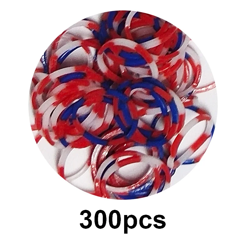 300 шт. ткацкий станок резинки DIY игрушки для детей подарок шнуровка браслет или резинки для волос заправка сделать Плетенный браслет для девочек оптом