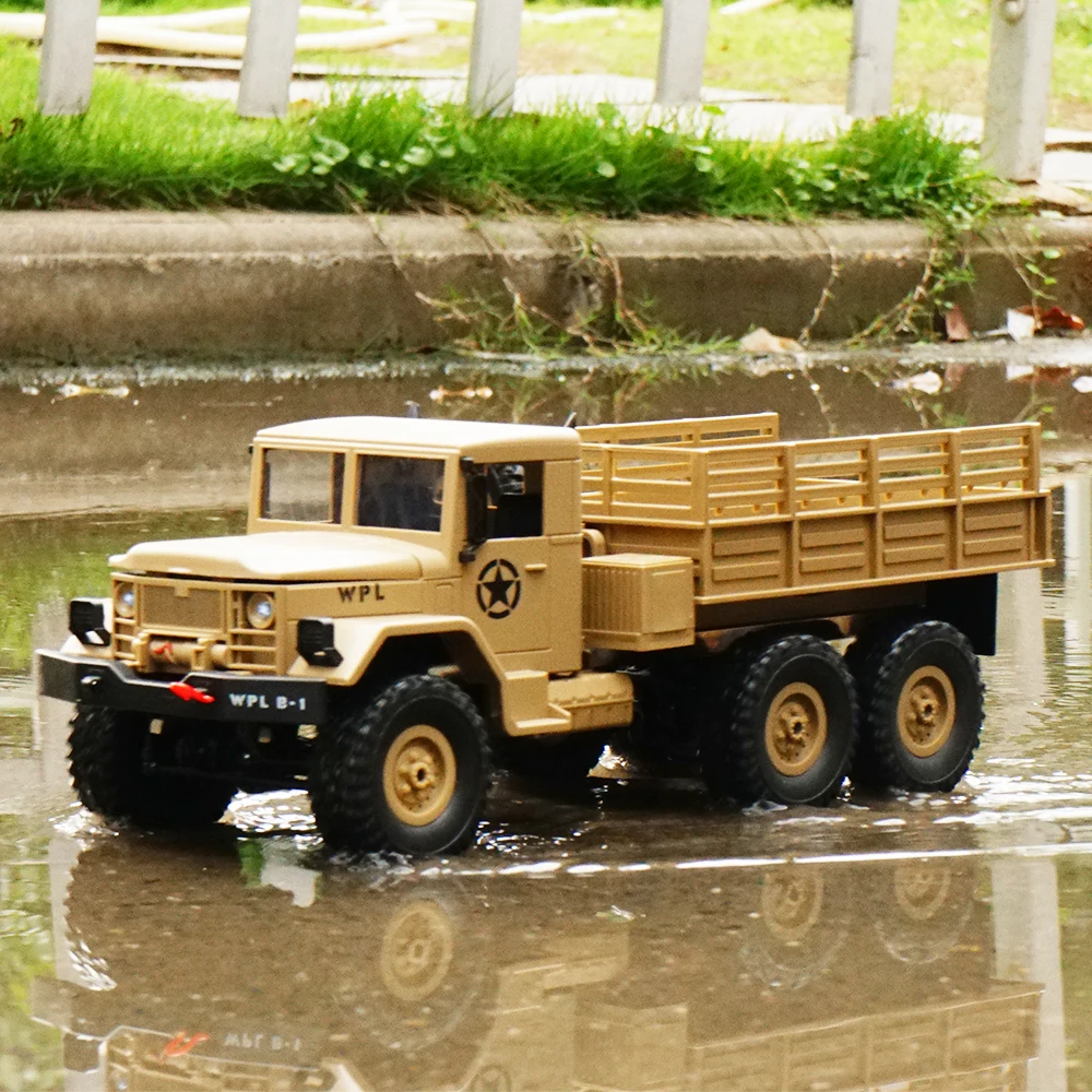WPL RC грузовик 1/16 2 4G 6WD Гусеничный внедорожник 1:16 мини военный RTR четырехколесный