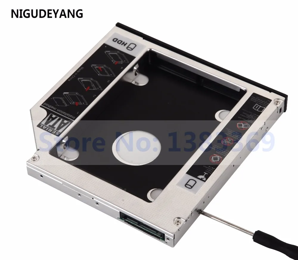 NIGUDEYANG 2 й жесткий диск Caddy 12 7 мм Оптический отсек для Dell N5030 M5030 TS L633J|optical bay|caddy