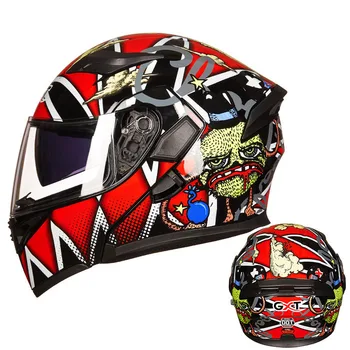 

GXT Motorcycle Helmet Double Lens Modular Helmet Flip Up Full Face Motorbike Helmet Motocross Racing Off Road Helmet Casco Moto