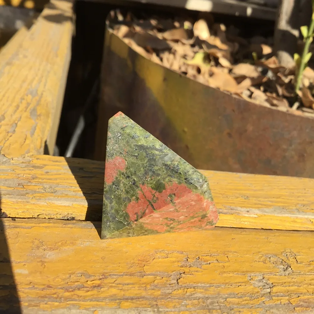 Оптовая продажа натуральный камень унакит Rock crystal исцеляющая Пирамида|Камни| |