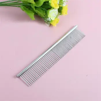 

Grooming Comb Stainless Steel Dog Cat Grooming Comb Row Teeth Needle Hair Trimmer Grooming Comb Medium Teeth Grooming
