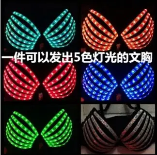 

luminous Led bra underwear led costume party dress dancing belly dance wear Fancy Dress for club