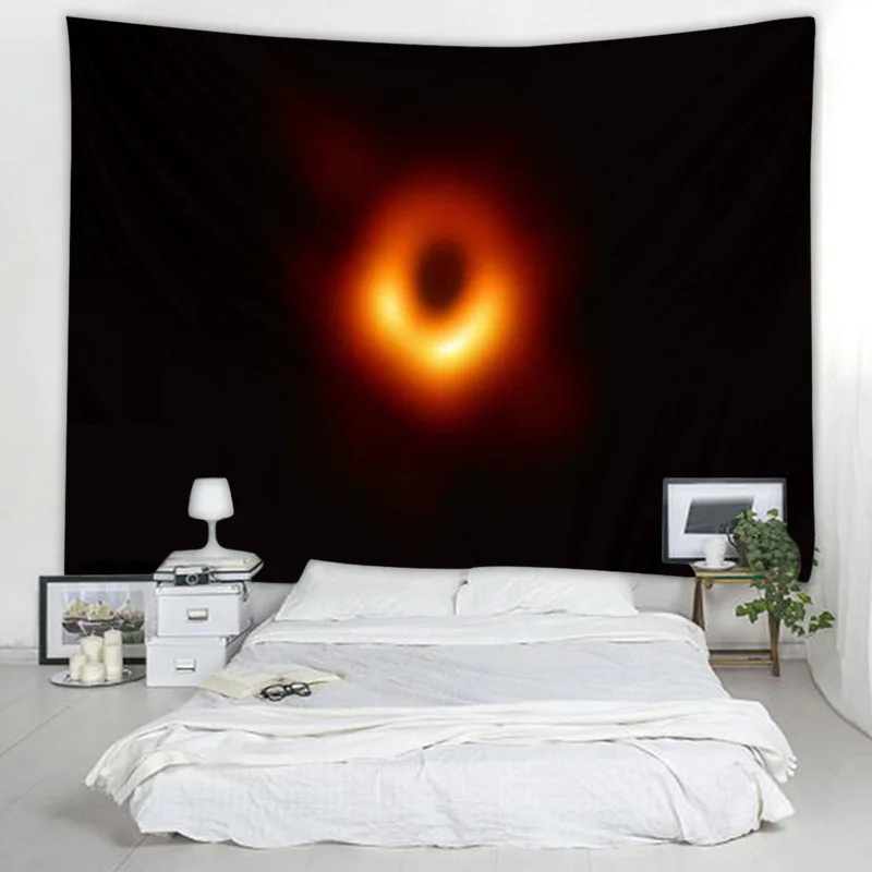 Us 4 8 23 Off Black Hole Tapestry Universe For Bedroom Outer Space Polyester Fabric Wall Hanging Decorations Psychedelic Wall Art In Decorative