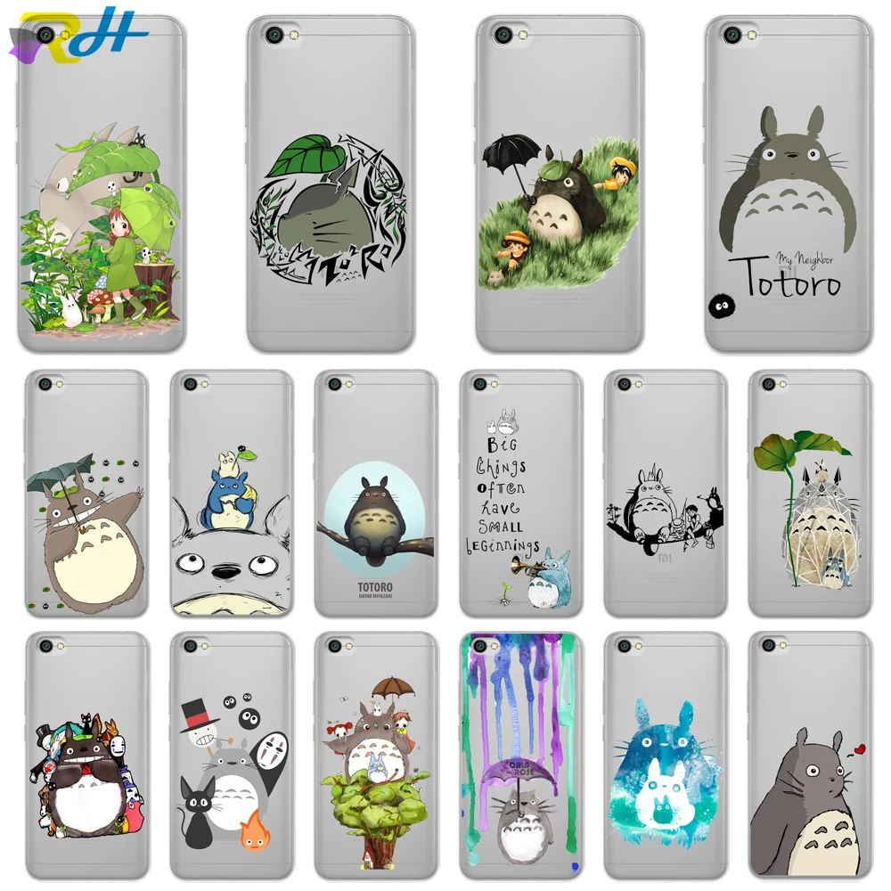 

For xiaomi A2 Coque Etui silicone soft shell Fashion Cute Totoro cover For xiaomi mi 5X 6 8 A2 Lite case