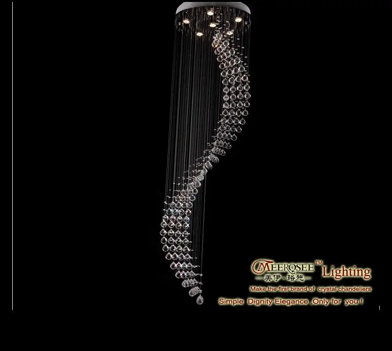 Spiral Crystal Ceiling Light for Staircase GU10 Bulbs Modern Creative Lighting Villa Shopping Mall Indoor Decorative | Лампы и