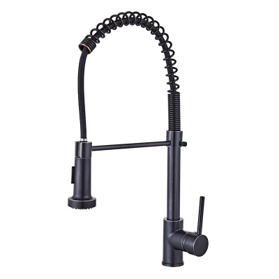

Black Kitchen Faucet Torneira Pull-out spring faucet Rotate Swivel 2-Function Water Outlet Mixer Sink Taps pure water shower