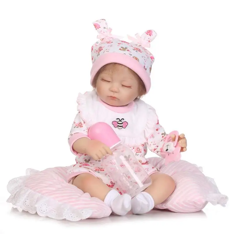 

NPK Cute Reborn Baby Doll Simulation Kids Silicone Gifts Playmate Soft Toys