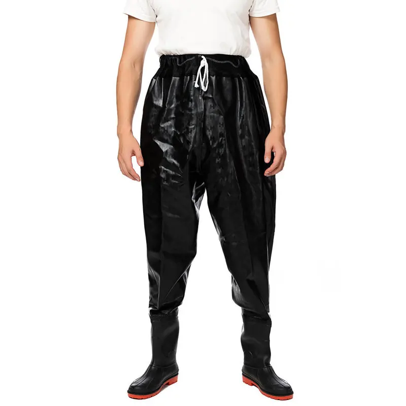 

0.95mm Thicker Fishing Waders PVC+knitted waterproof cloth Breathable Waist Mesh Waders for Fishing Seamless combination Clothes