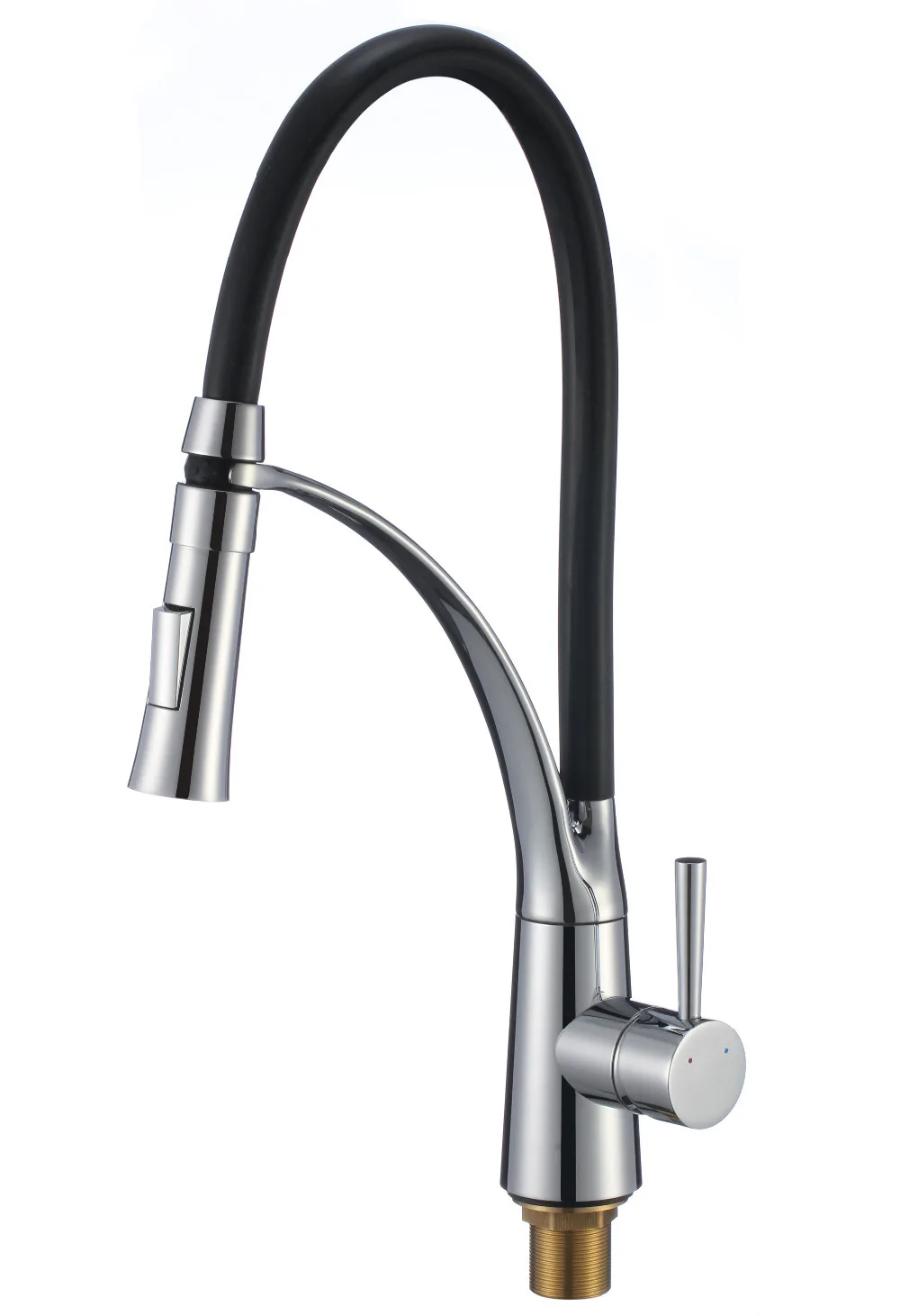 New Deck Mounted Chrome Brass Kitchen Faucet Vessel Sink Mixer Tap Single Handle