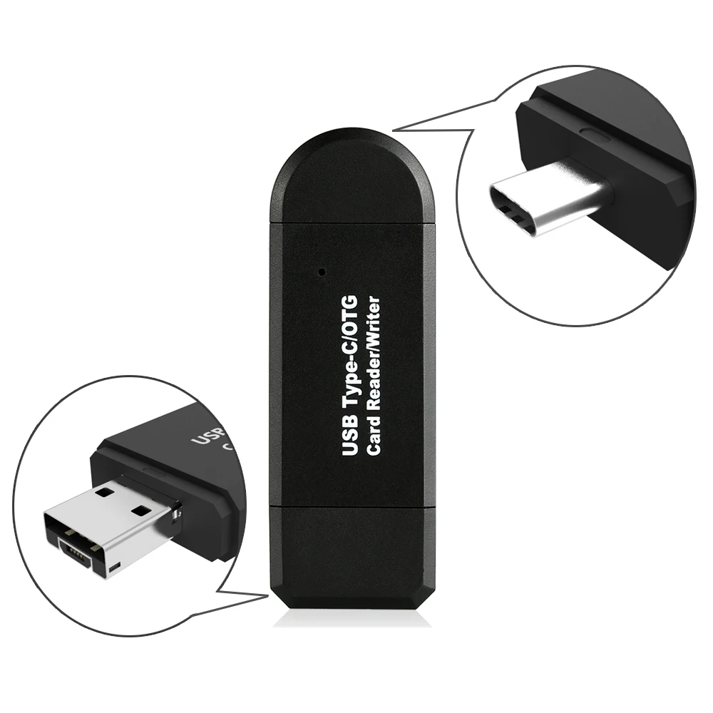 Распродажа USB-C type C/USB 2,0/Micro USB/OTG TF SD MMC кард-ридер для OTG телефона для Macbook для смартфонов ПК оптом